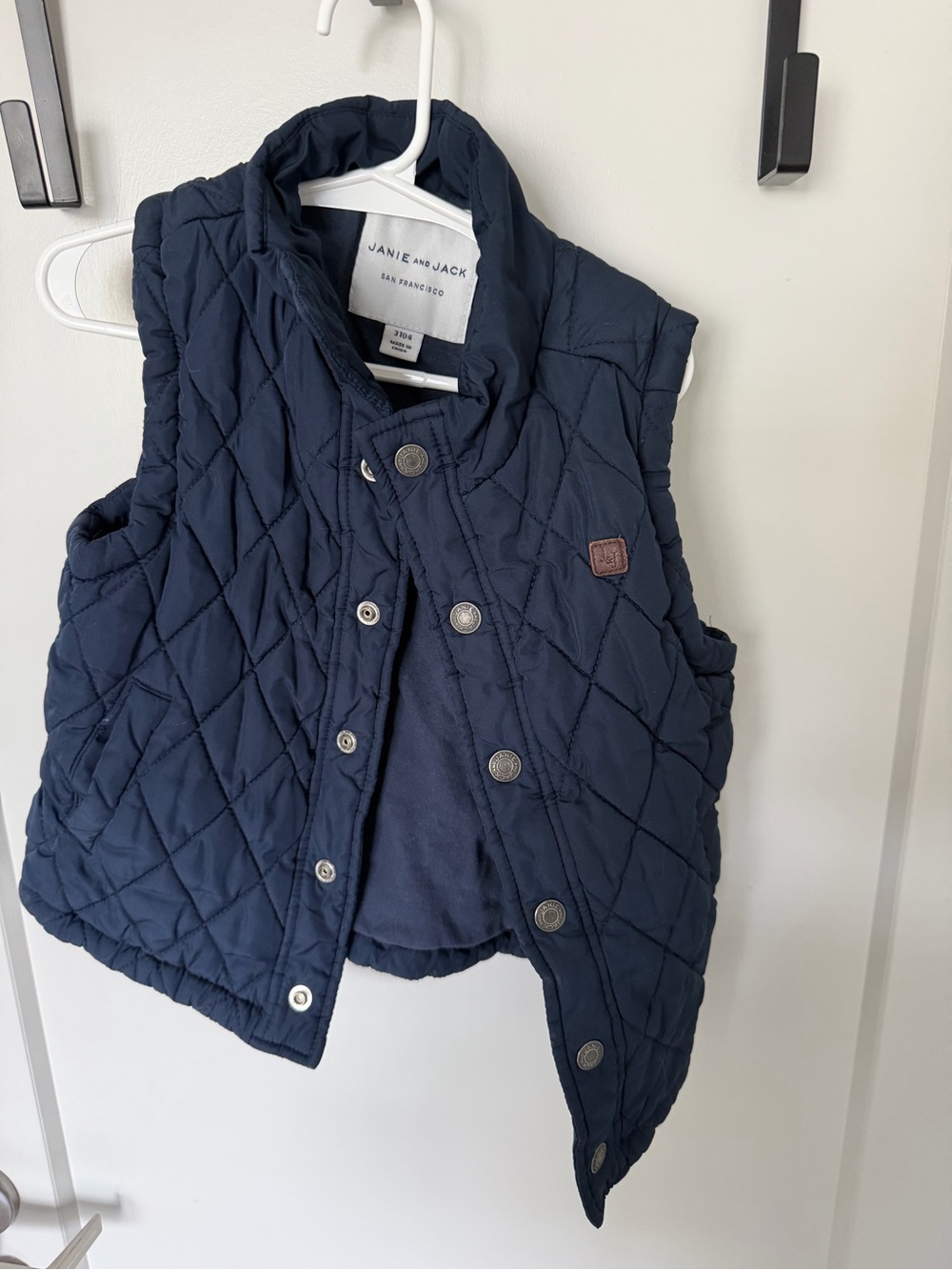 Janie and Jack Navy Quilted Puffer Vest